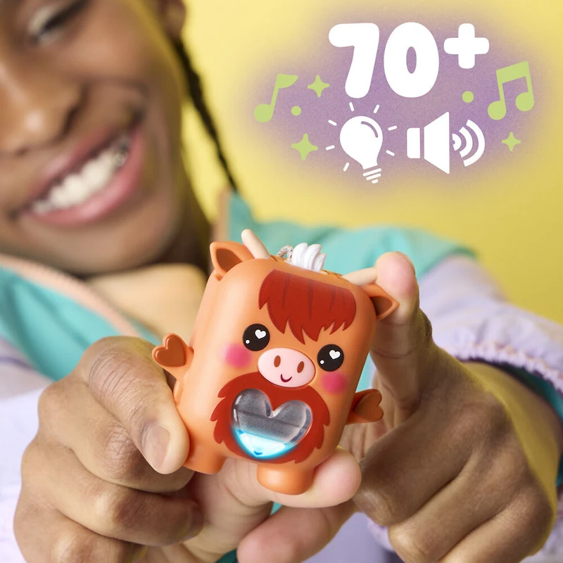 Hasbro Nano-mals Cowbert le boeuf Highland, compagnon électronique