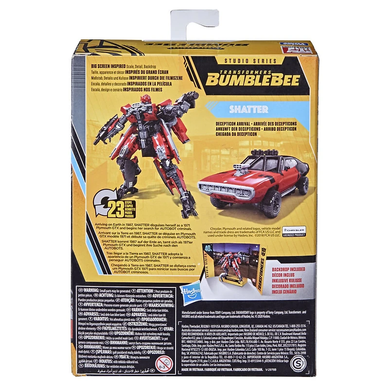 Transformers Studio Series, figurine Shatter 40BB de classe Deluxe du film Transformers : Bumblebee