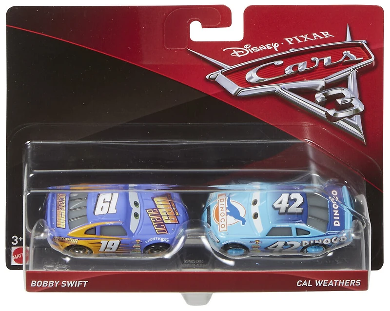 Disney/Pixar Les Bagnoles 3 - Véhicule en métal moulé sous pression - Coffret de 2 - Bobby Swift et Cal Weathers.