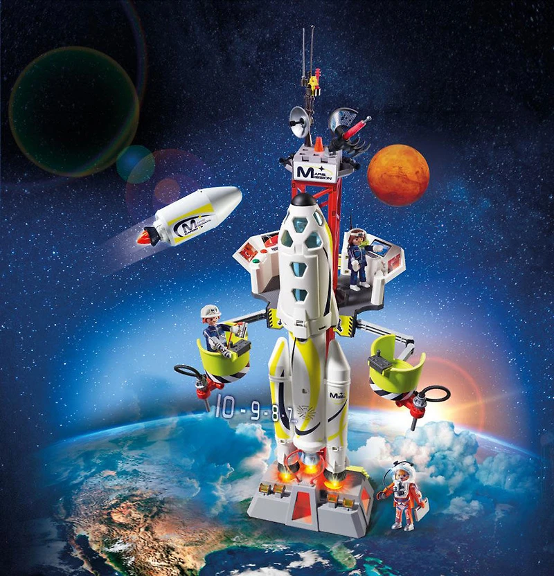 Playmobil - Fusée Mars avec plateforme de lancement