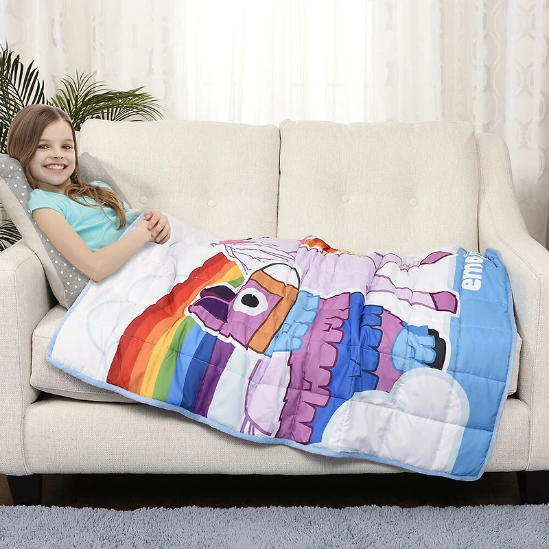 Couverture lestée pour enfants Émoji Licorne (36 x 48 pouces), 5 lbs