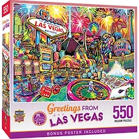 Masterpieces Puzzle Company Greetings From Las Vegas - casse-tête de 550 pièces - Édition anglaise