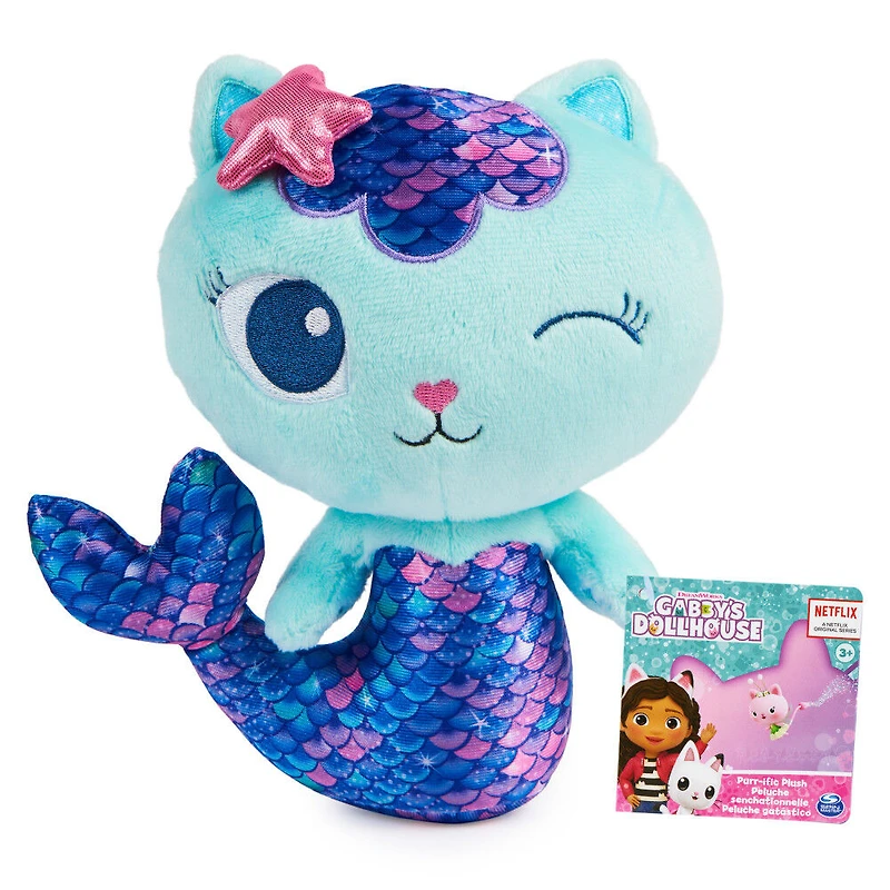 Gabby's Dollhouse, Peluche senchationnelle Marine de 20,3 cm, peluches pour enfants