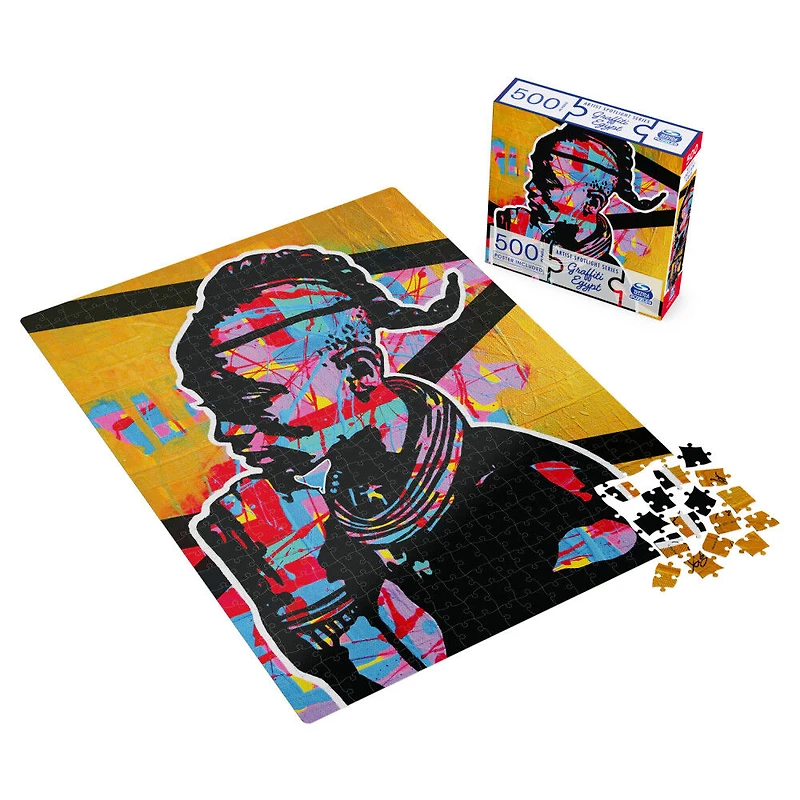 Puzzle 500 pièces, Graffiti Egypt, The Conscious Warrior, par Spin Master Puzzles - Édition anglaise