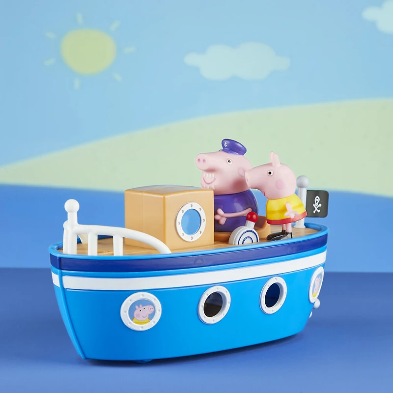 Peppa Pig Peppa's Adventures Grandpa Pig's Cabin Boat Vehicle Preschool Toy