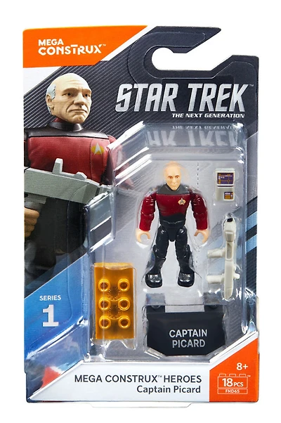 Mega Construx - Héros - Figurine à assembler - Star Trek - Capitaine Picard