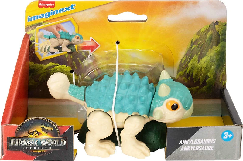 Fisher-Price Imaginext Jurassic World Ankylosaure, mouvement.