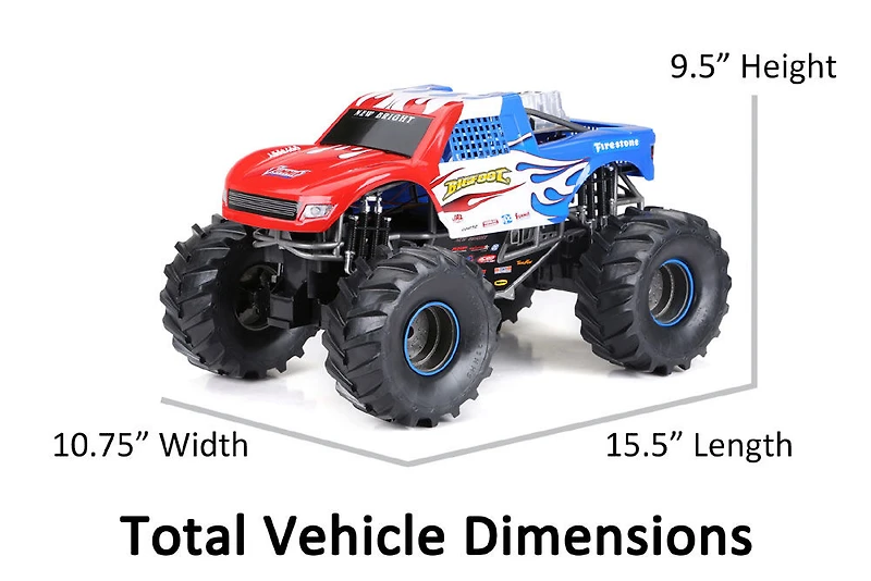 1:10 Remote Control Monster Truck - L'assortiment peut varier