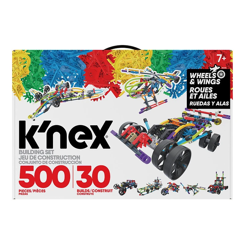 K'NEX Classics 500 pièces/ 30 ensemble de construction de modèles - ailes et roues