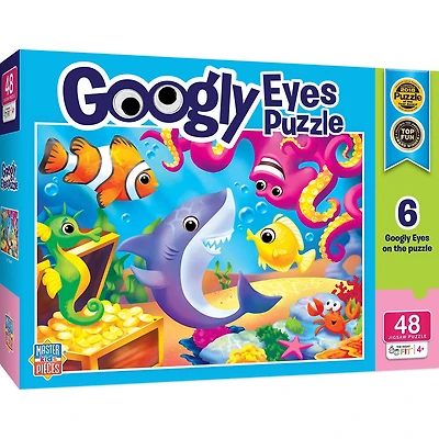 MasterPieces Kids Jigsaw Puzzle - Lil Shark Googly Eyes 48 Pieces - English Edition