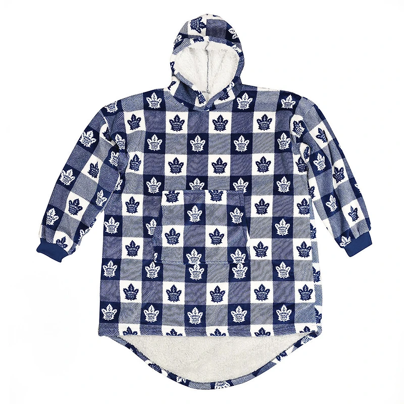 Couverture portable surdimensionnée à capuchon en sherpa des Maple Leafs de Toronto de la LNH taille unique
