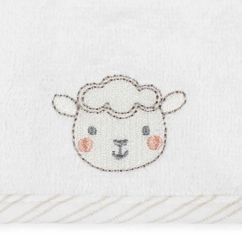 Koala Baby - 6-Pack Baby Washcloths - Grey & White Lamb