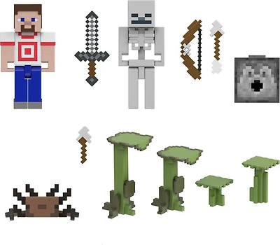 Minecraft- Coffret Figurines- Parkour dans la Grotte aux Foliogouttes