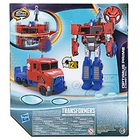 Transformers EarthSpark, figurine Spin Changer Optimus Prime de 20 cm avec figurine Robby Malto de 5 cm