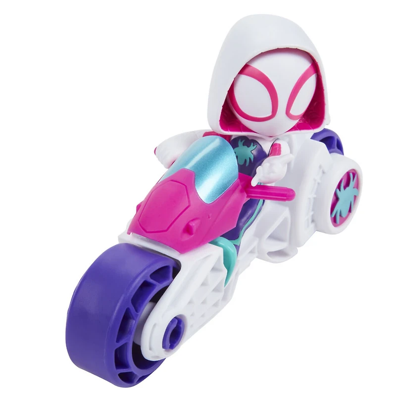 Marvel Spidey et ses Amis Extraordinaires, figurine articulée Ghost-Spider avec moto