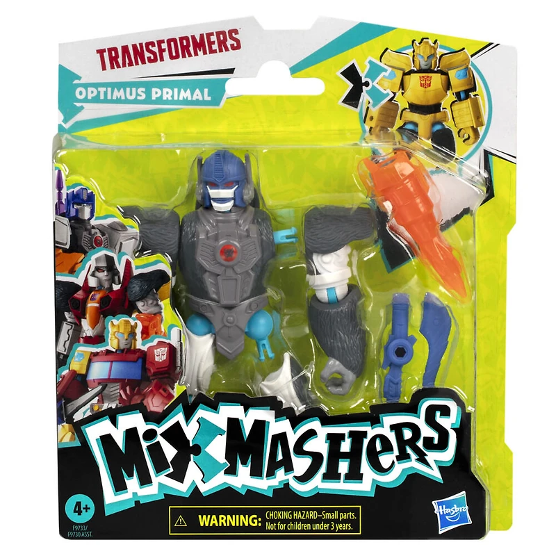 MixMashers Transformers, figurine personnalisable Optimus Primal à mélanger et combiner avec accessoires