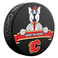 Rondelle avec logo de la mascotte Harvey LNH Flames de Calgary