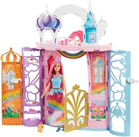 Barbie – Dreamtopia – Château pliable et poupée