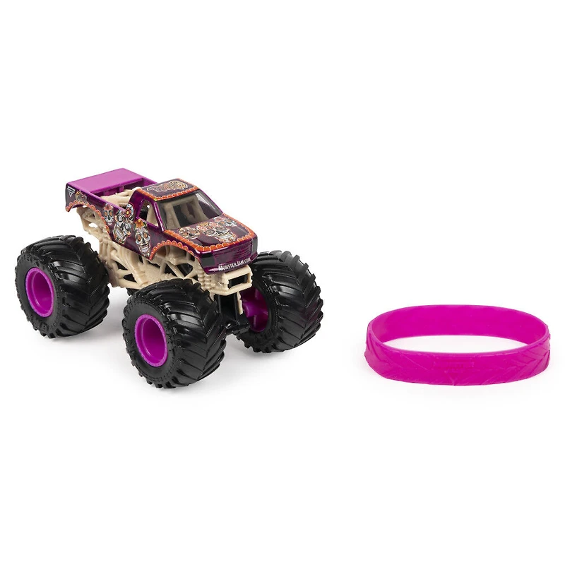 Monster Jam, Monster truck Calavera officiel, véhicule en métal moulé, série Bone Yard, échelle 1:64