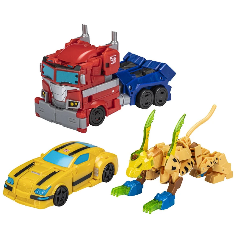 Transformers Buzzworthy Bumblebee Héros de Cybertron Pack de 3 figurines de classe Deluxe, 12,5 cm - Notre exclusivité