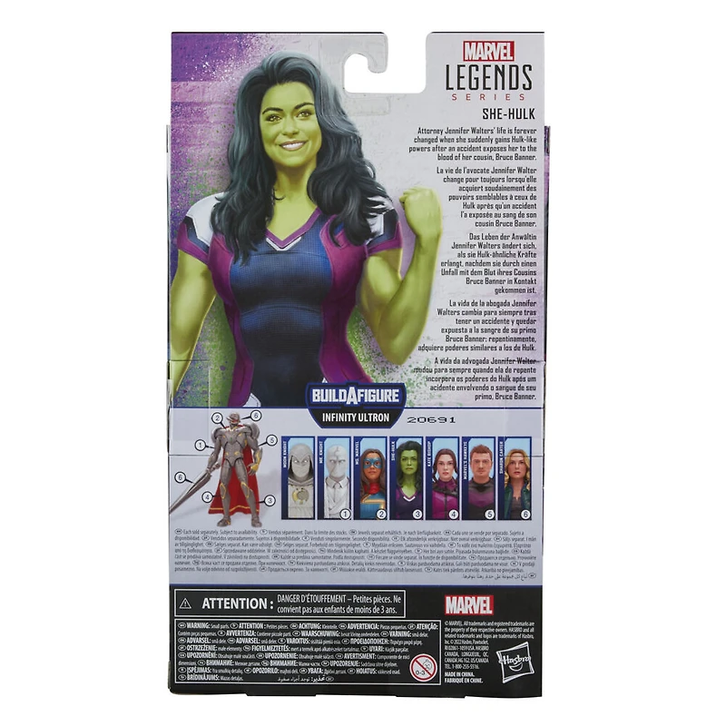 Marvel Legends Series, figurine de collection She-Hulk de 15 cm de la série MCU Disney+ She-Hulk, 2 accessoires et 1 pièce Build-a-Figure
