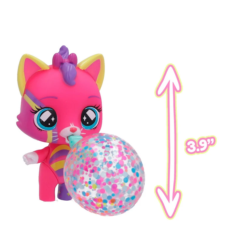 Bubiloons Confetti - Plus de 8 accessoires, personnage surprise qui fait des bulles, pour les filles et les garçons à partir de 5 ans