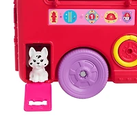 Barbie Chelsea Fire Truck Playset, Chelsea Doll (6 inch), Fold Out Firetruck, 15+ Storytelling Accessories, Stickers