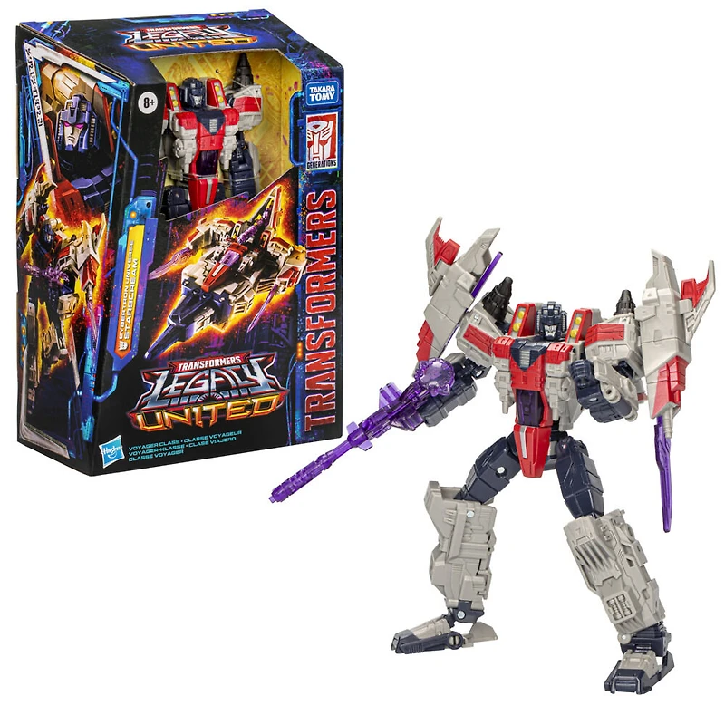 Transformers Generations Legacy United, figurine Cybertron Universe Starscream classe Voyageur