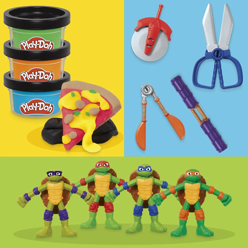 Play-Doh Les Tortues Ninja Créations Cowabunga, coffret de pâte à modeler
