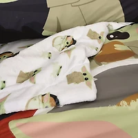 Star Wars The Mandalorian 3 Piece Toddler Bedding Set with Reversible Comforter, Fitted Sheet and Pillowcase by Nemcor
