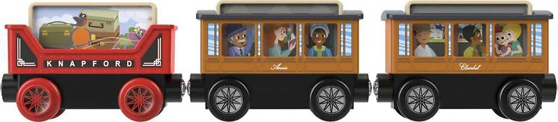 Thomas et ses amis - Piste en bois - Coffret de jeu - Ramassage de passagers à la Gare des Quatre Vents