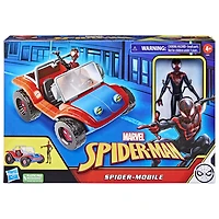 Marvel Spider-Man Spider-Mobile 6-Inch-Scale Vehicle with Miles Morales Action Figure