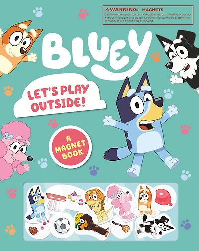 Bluey: Let's Play Outside!: A Magnet Book - Édition anglaise