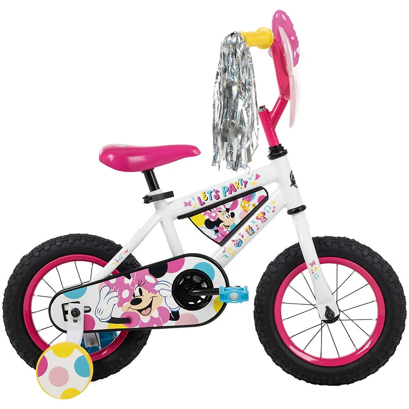 Vélo, Minnie de Disney, 12 pouces par Huffy, blanc - Notre exclusivité
