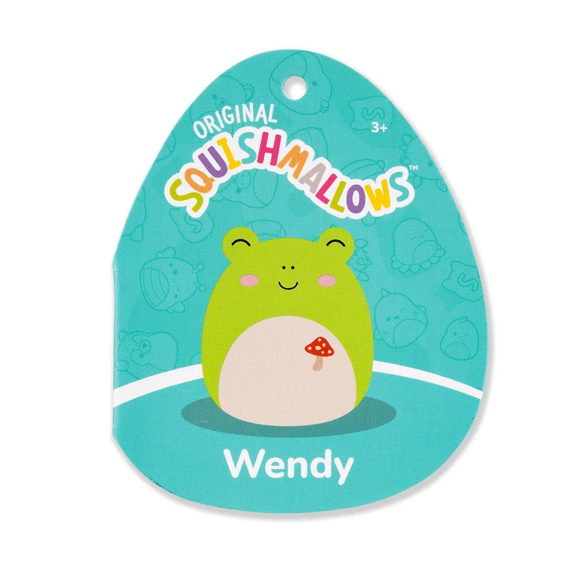 Peluche Squishmallows 7.5" - Wendy la grenouille verte avec broderie champignon