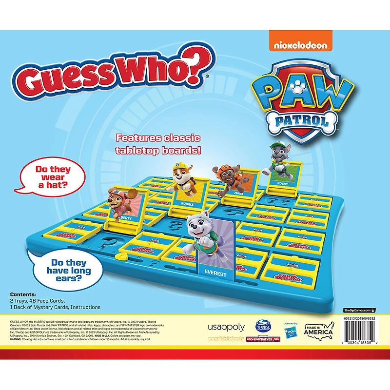 USAopoly GUESS WHO?: PAW Patrol - English Edition