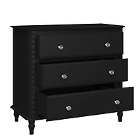 Rowan Valley Linden 3 tiroirs Commode, Noir