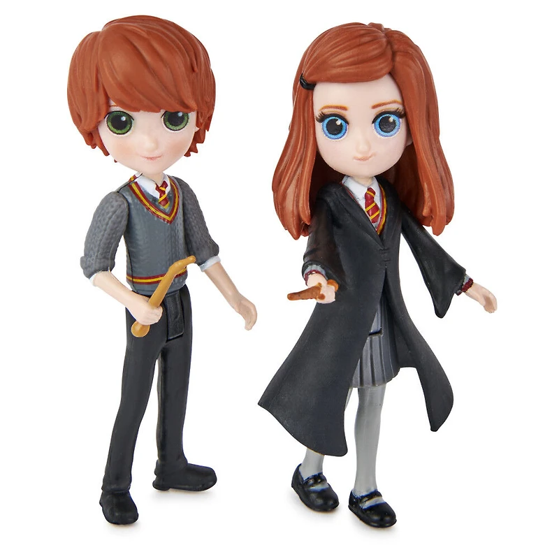 Wizarding World Harry Potter, Magical Minis Ron and Ginny Weasley Friendship Set with 2 Creatures