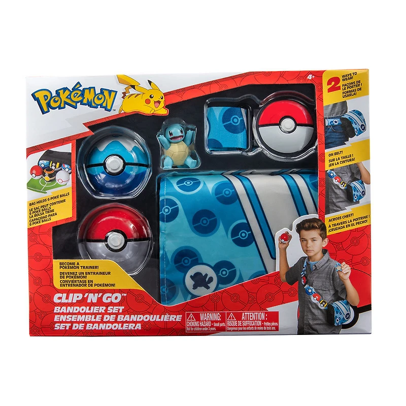 Pokémon - Set Cartouchière : Carapuce + Dive Ball et Poké Ball