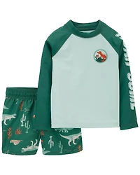 Carter's "Roar-Some" 2-Piece Rashguard Swim Set  