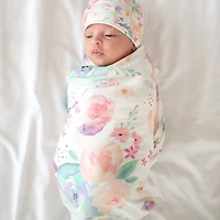 Copper Pearl Knit Swaddle Blanket Bloom One Size