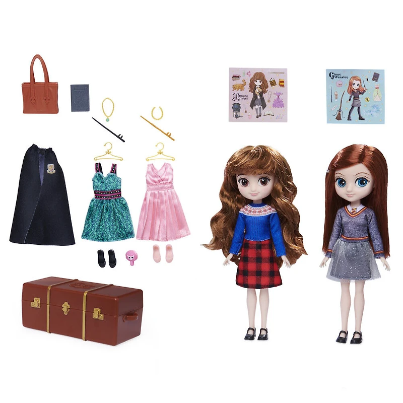 Wizarding World Harry Potter, Hermione Granger and Ginny Weasley Deluxe Dolls and Accessories Gift Set