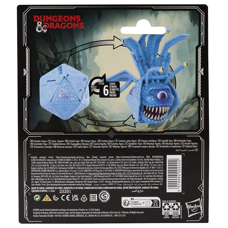 Dungeons and Dragons Dicelings, figurine convertible de collection D&D tyrannoeil bleu