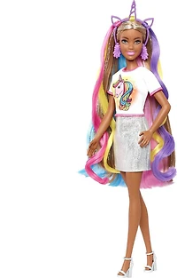 Poupée Barbie Cheveux fantaisie avec looks de sirène et licorne