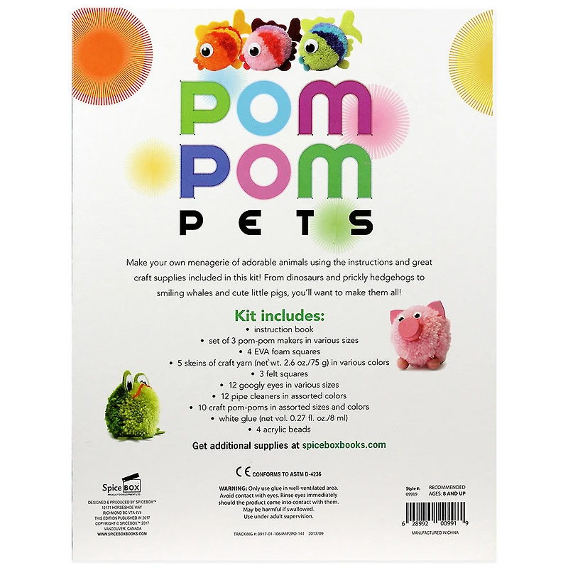 SpiceBox Children's Activity Kits Make and Play Pom Pom Pets - English Edition
