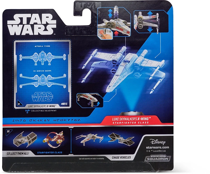 Escadron Micro Galaxie de Star Wars - Classe chasseur stellaire - X-Wing de Luke Skywalker