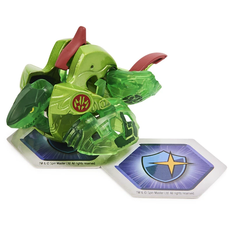 Bakugan Evolutions, Sharktar (Vert), Bakugan True Metal Platinum Series, 2 BakuCores et carte Personnage