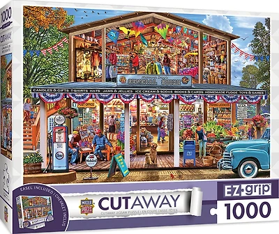 1000PC EZgrip Cut-Away "Hometown Market" De Plus Grandes Pièces 1000 Pièces Casse-Tête