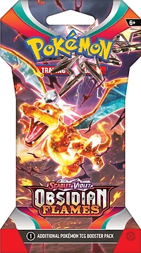 Booster et protège-cartes Pokémon Écarlate et Violet " Flammes Obsidiennes