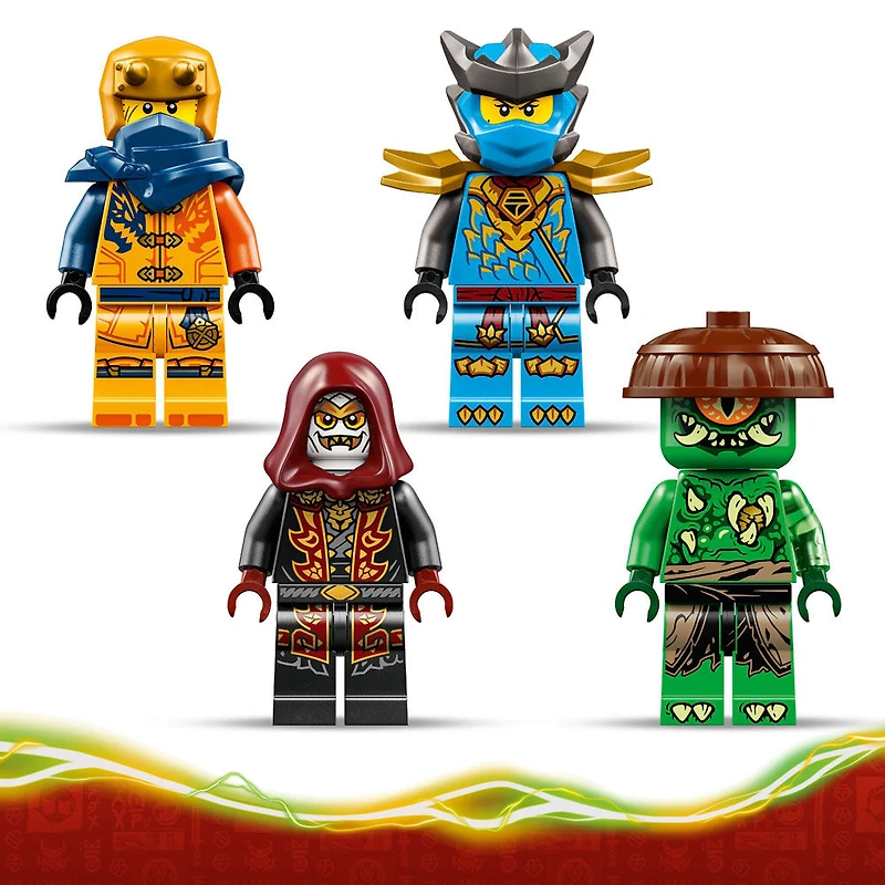 LEGO NINJAGO Le Combat de Riyu, le Dragon Ninja, Jouets de Ninja, Jouet de Construction avec 4 Figurines 71855